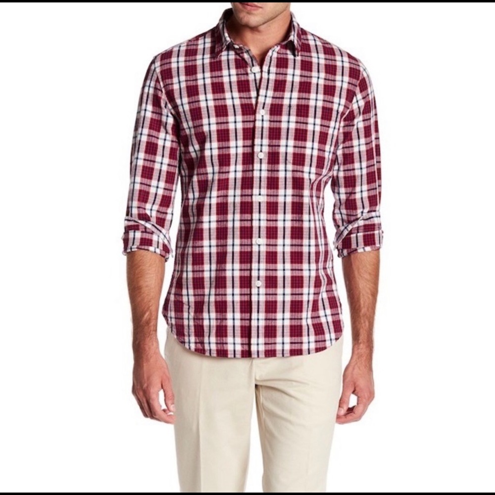 NWOT J. CREW | Slub Cotton Slim Fit Check Shirt